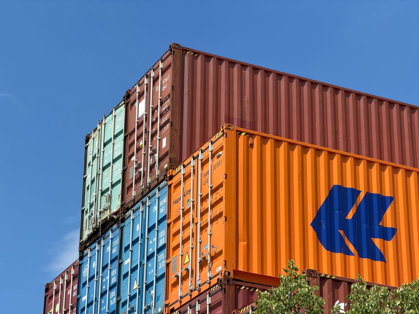 Stacked shipping containers for full container load shipments