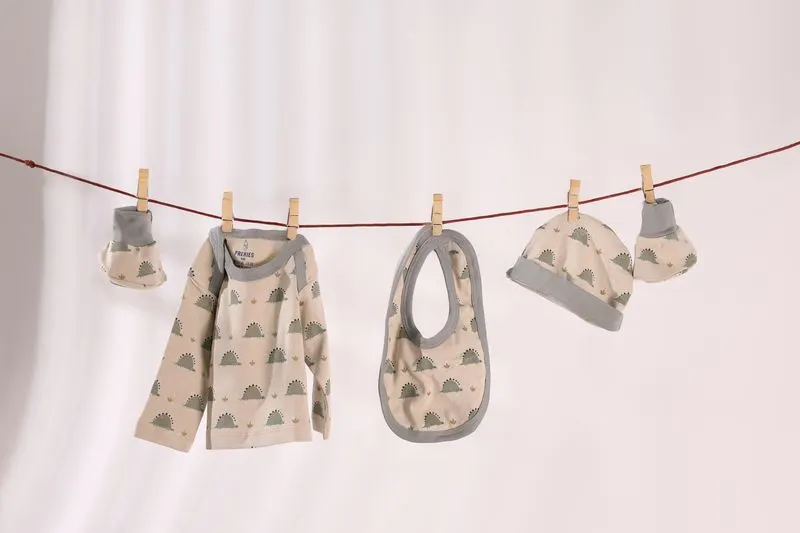 Baby clothing on a clothesline